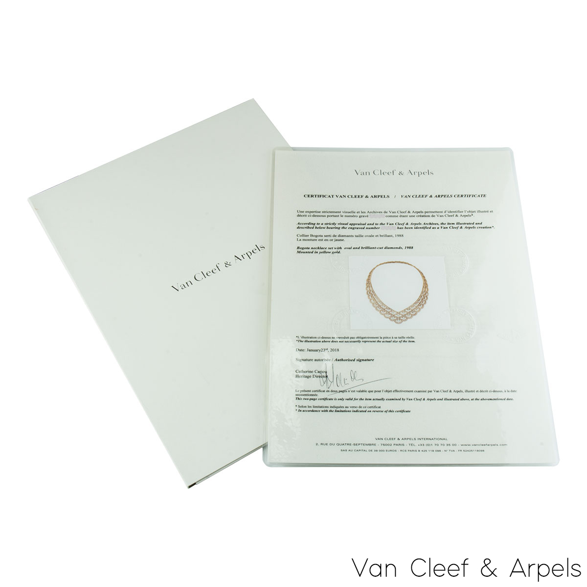 Van Cleef & Arpels Yellow Gold Diamond Vintage Bogota Necklace 57.40ct F-G/VS-VVS